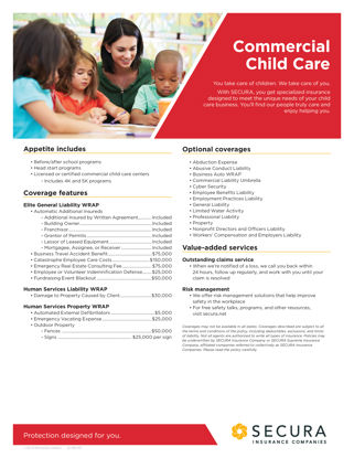Commercial Child Care Sell Sheet